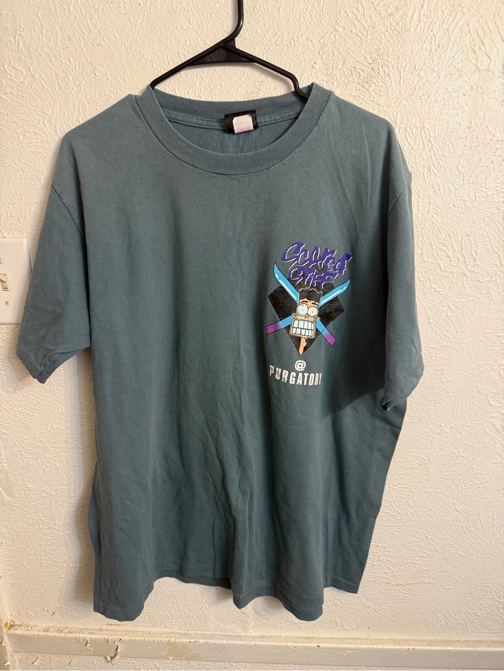 Vintage Changes 1995 Skier Graphic Tee - Teal Short Sleeve Men’s Shirt